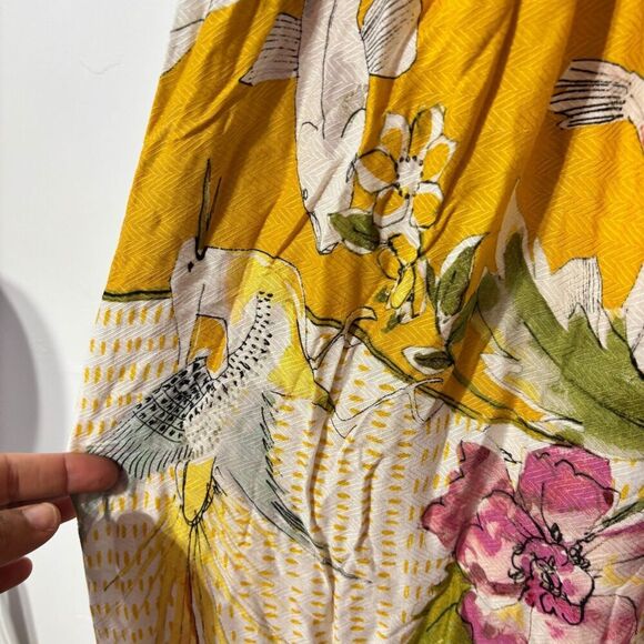 Anthropologie One September Womens Paradiso Koy Fish Maxi Dress Small Yellow - Picture 8 of 13